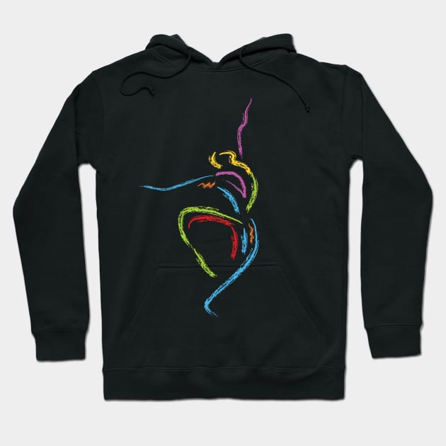 Colorful Dancer Paint Brush Style Hoodie by jazzworldquest